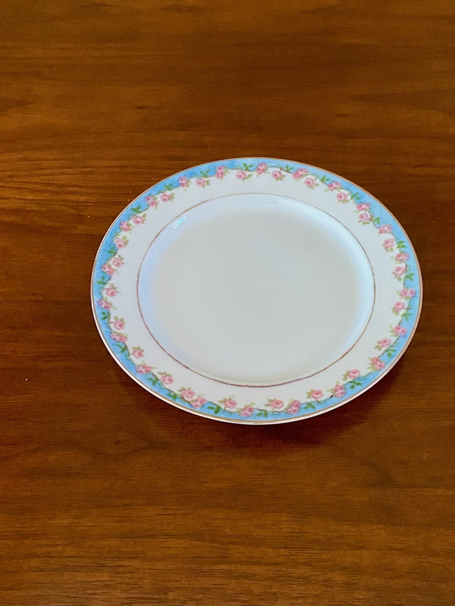 G H B & Co Vintage Rose Rim Plate