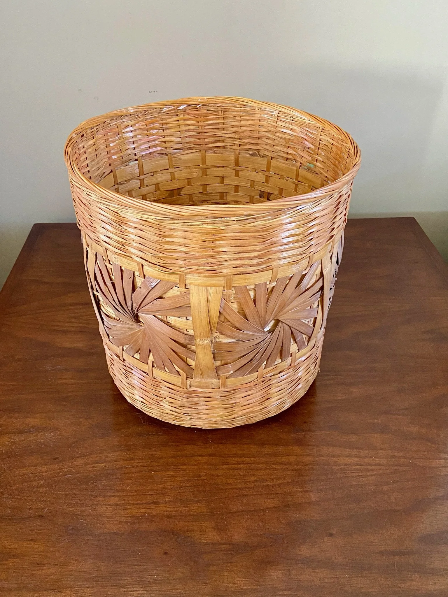 Split Bamboo Woven Planter Basket