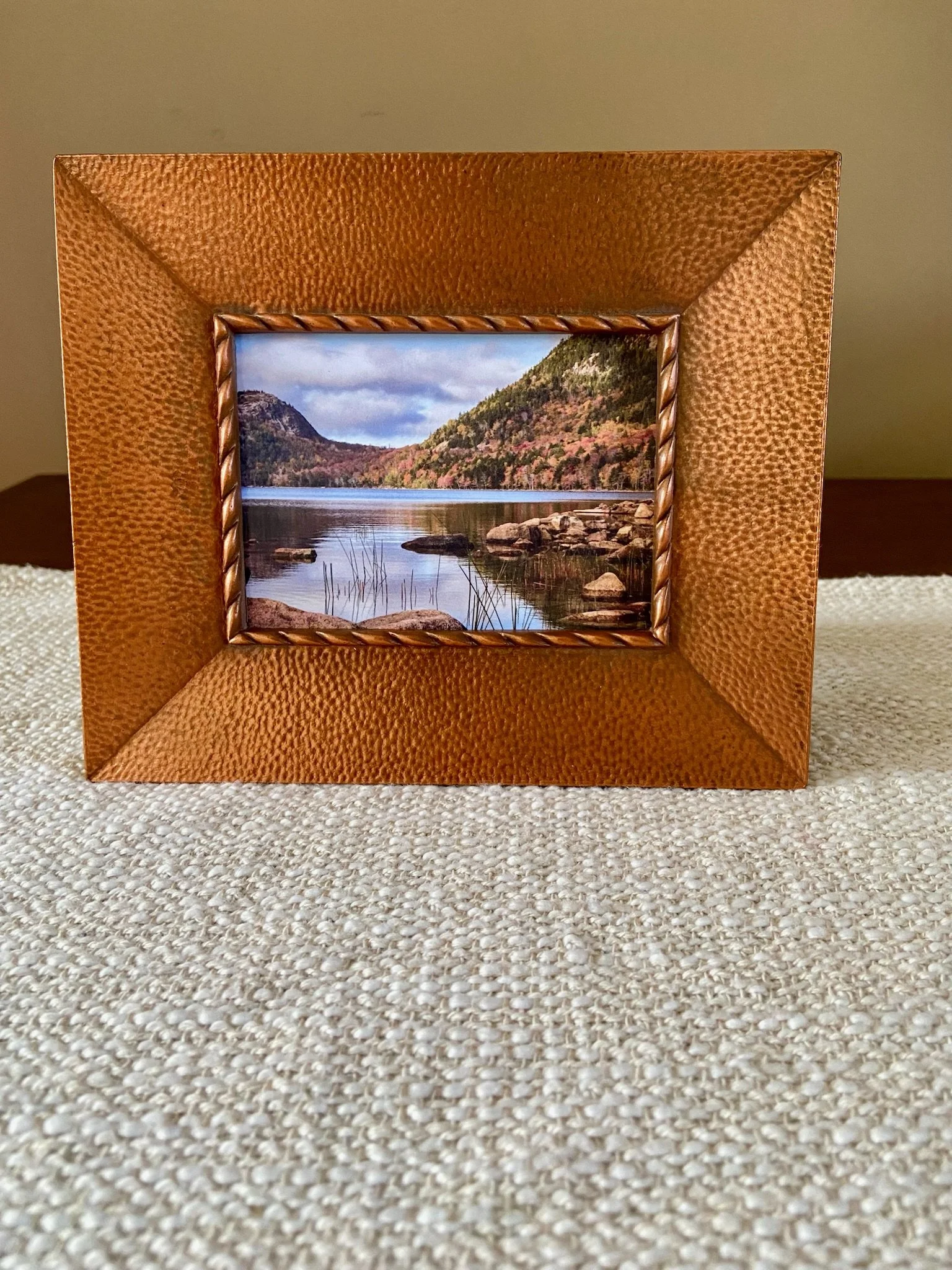 1992 Hammered Copper-look Framed Art Print