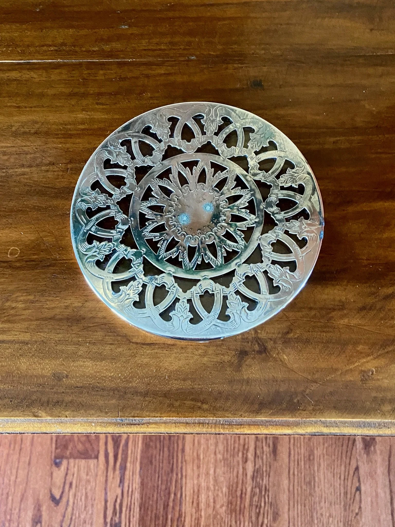 Raimond Italian Floral Silver-Plated Glass Privet