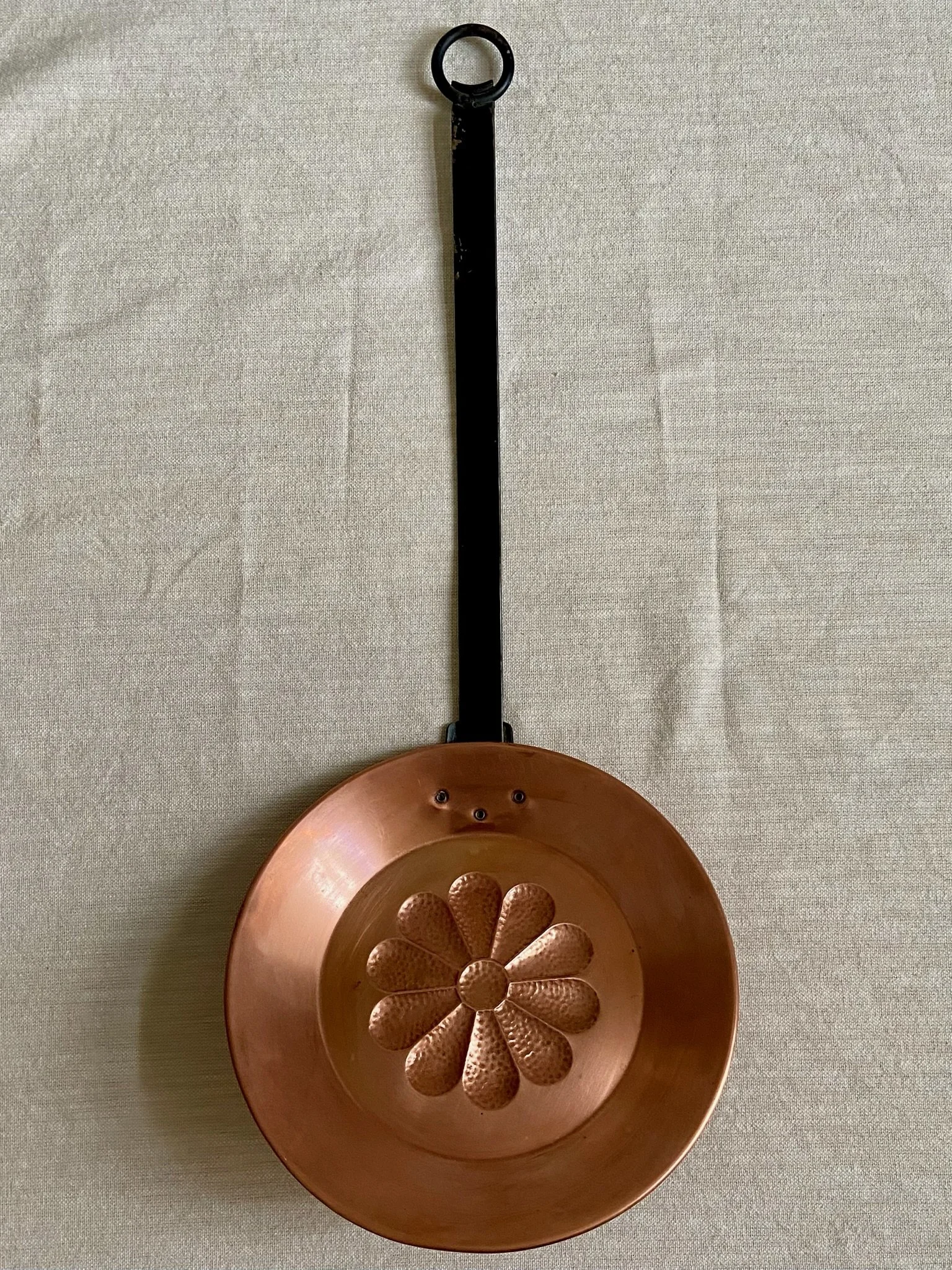 Vintage Copper Chestnut Roasting Pan