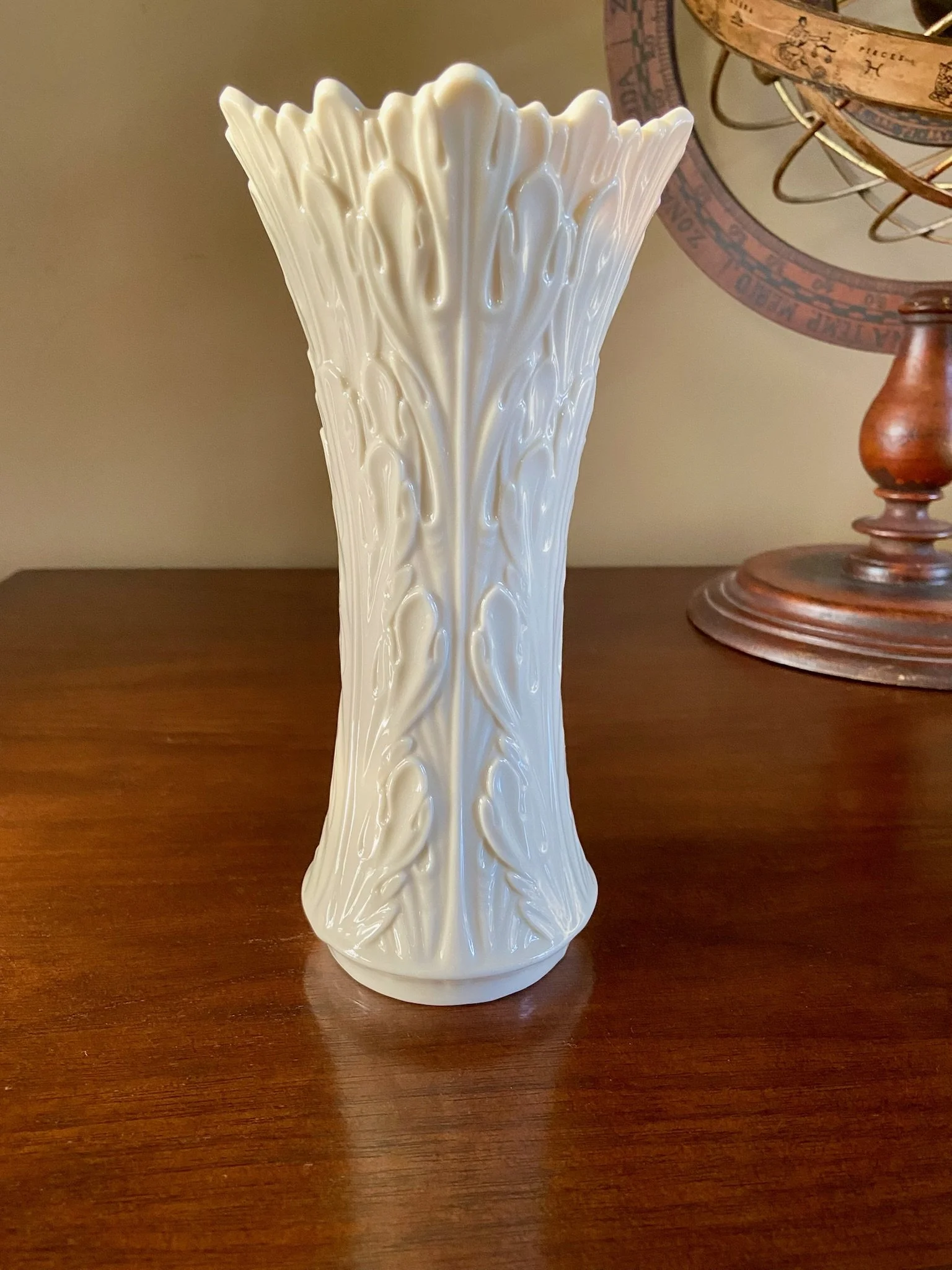 Lenox 'Woodland'Leaf Pattern Porcelain Vase