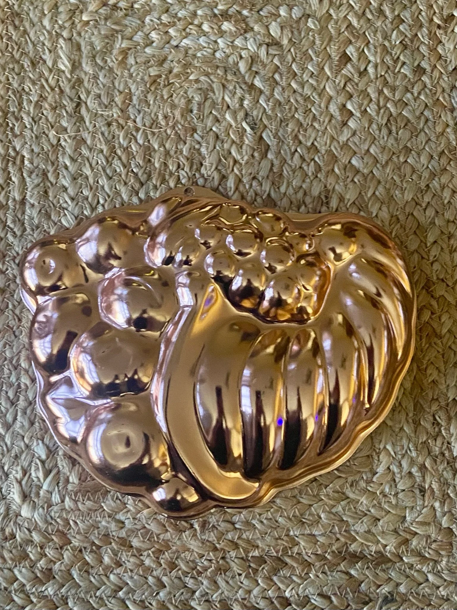 Vintage Copper Cornucopia Jello Mold by Wear-Ever