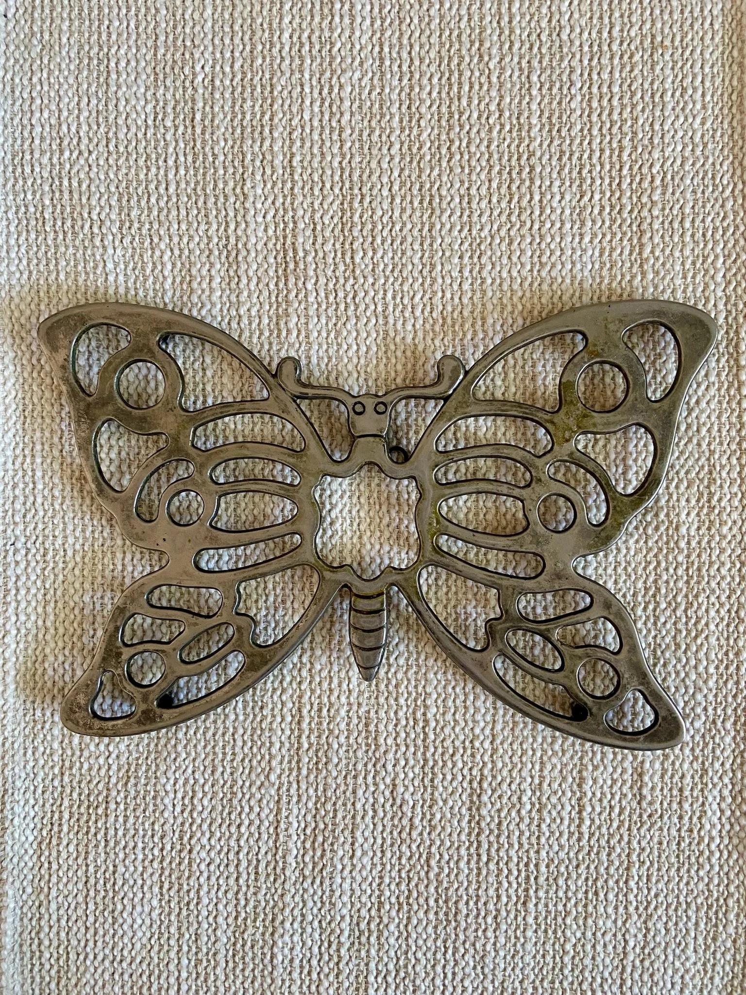 Vintage Leonard Footed Silverplate Butterfly Wall Art