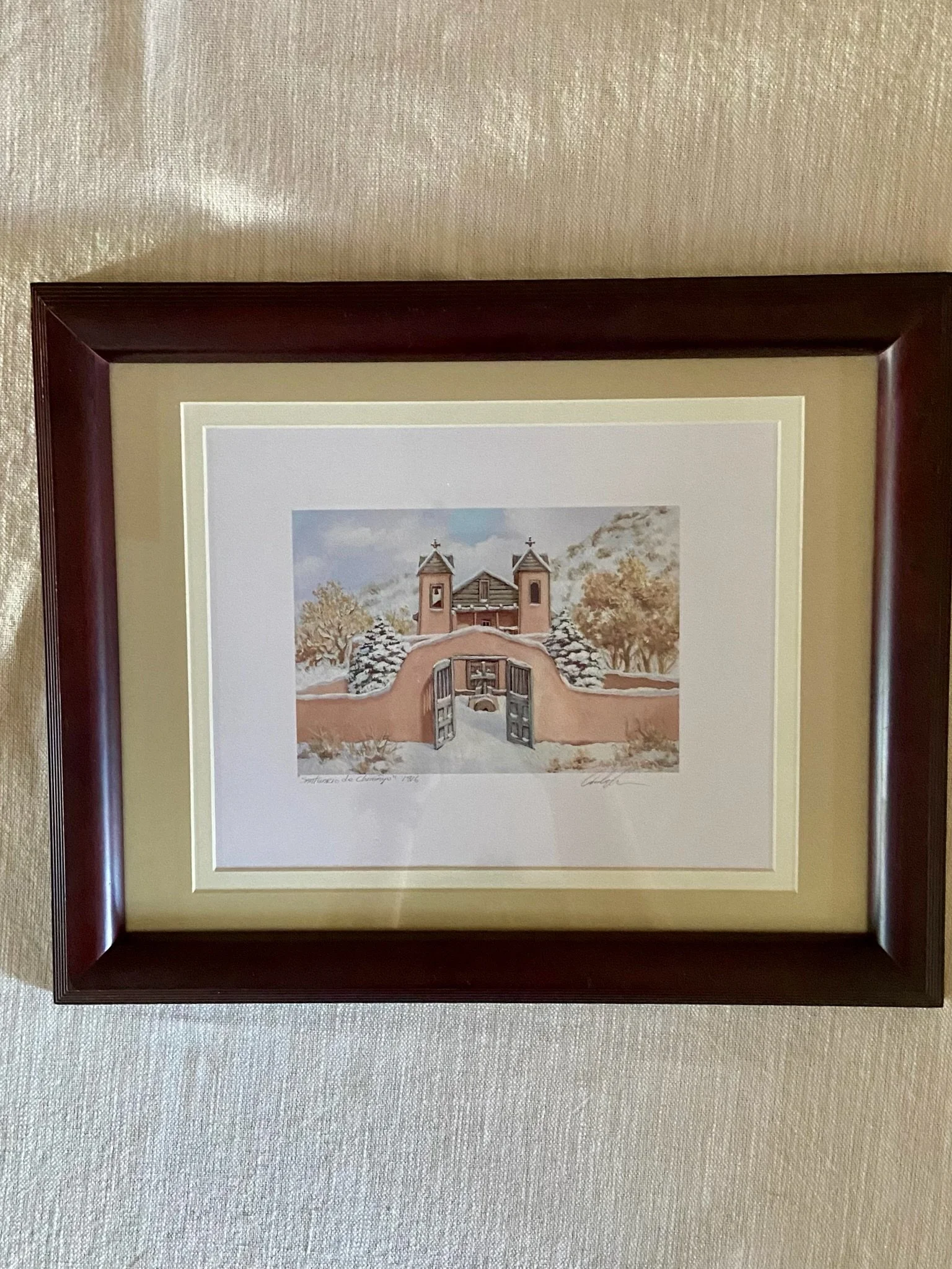 "El Santuario De Chimayo" Signed Watercolor Art Print by Andy King