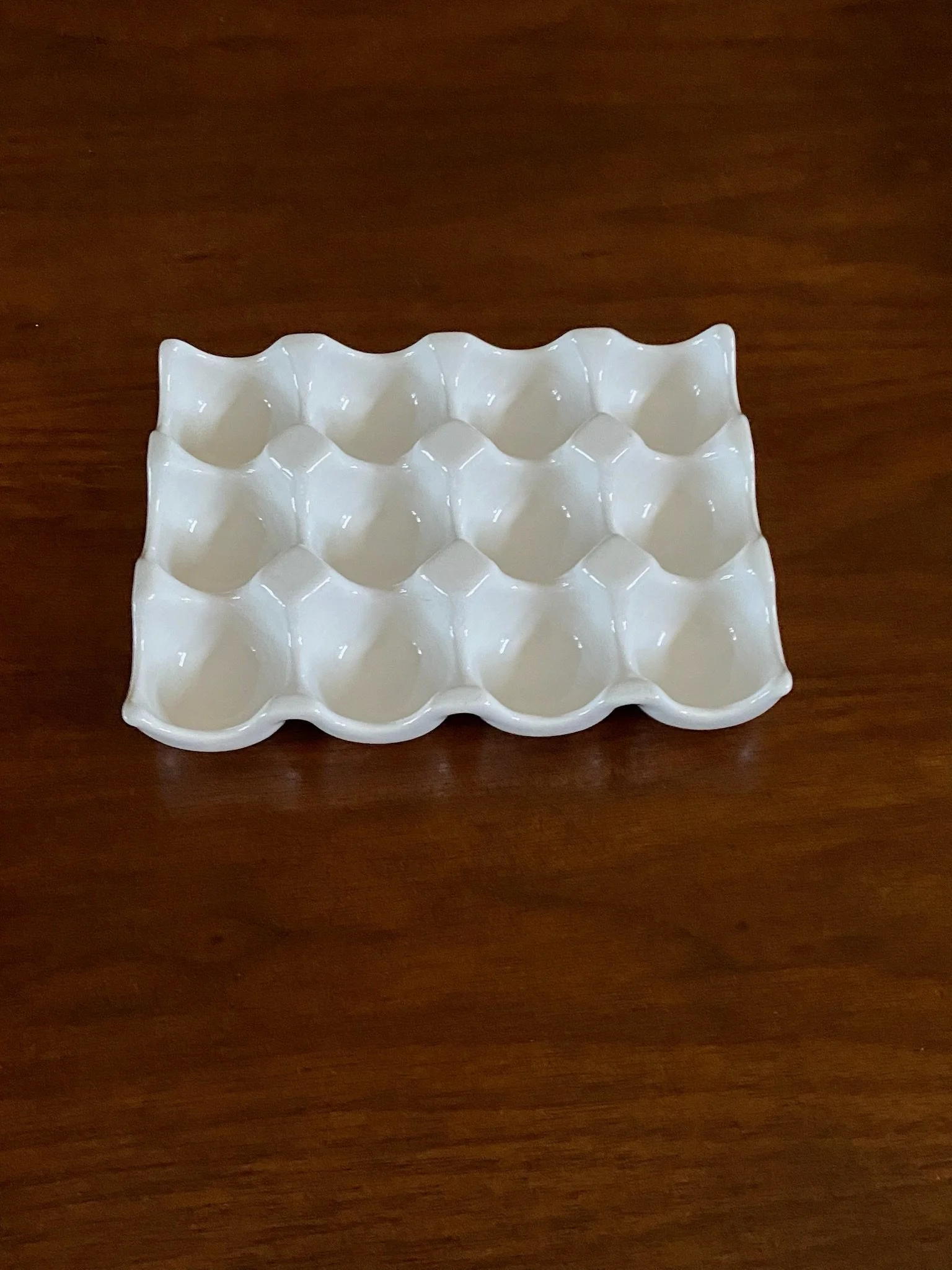 Elegant White Ceramic Egg Holder