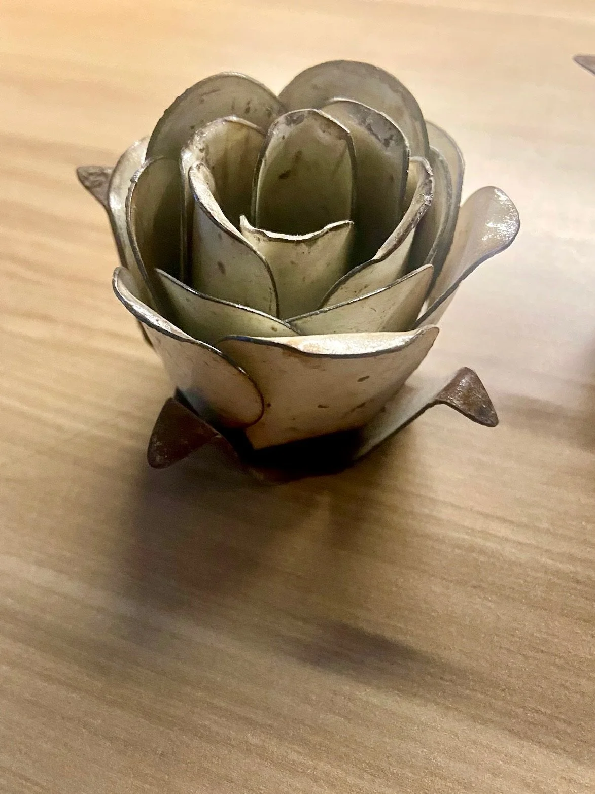 Forged Metal Rose Blooms - Set of 2