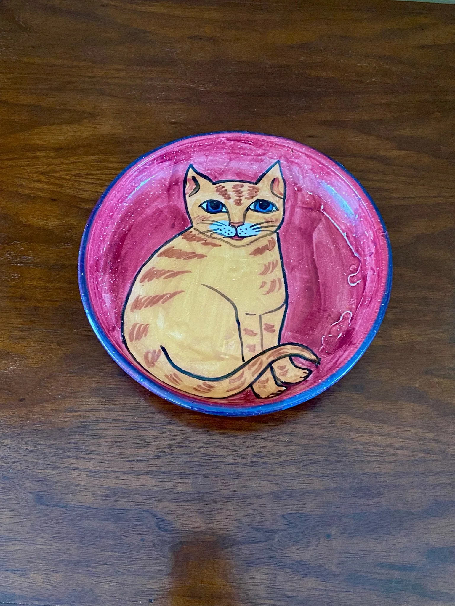 Grillo Studio Art Cat Plate