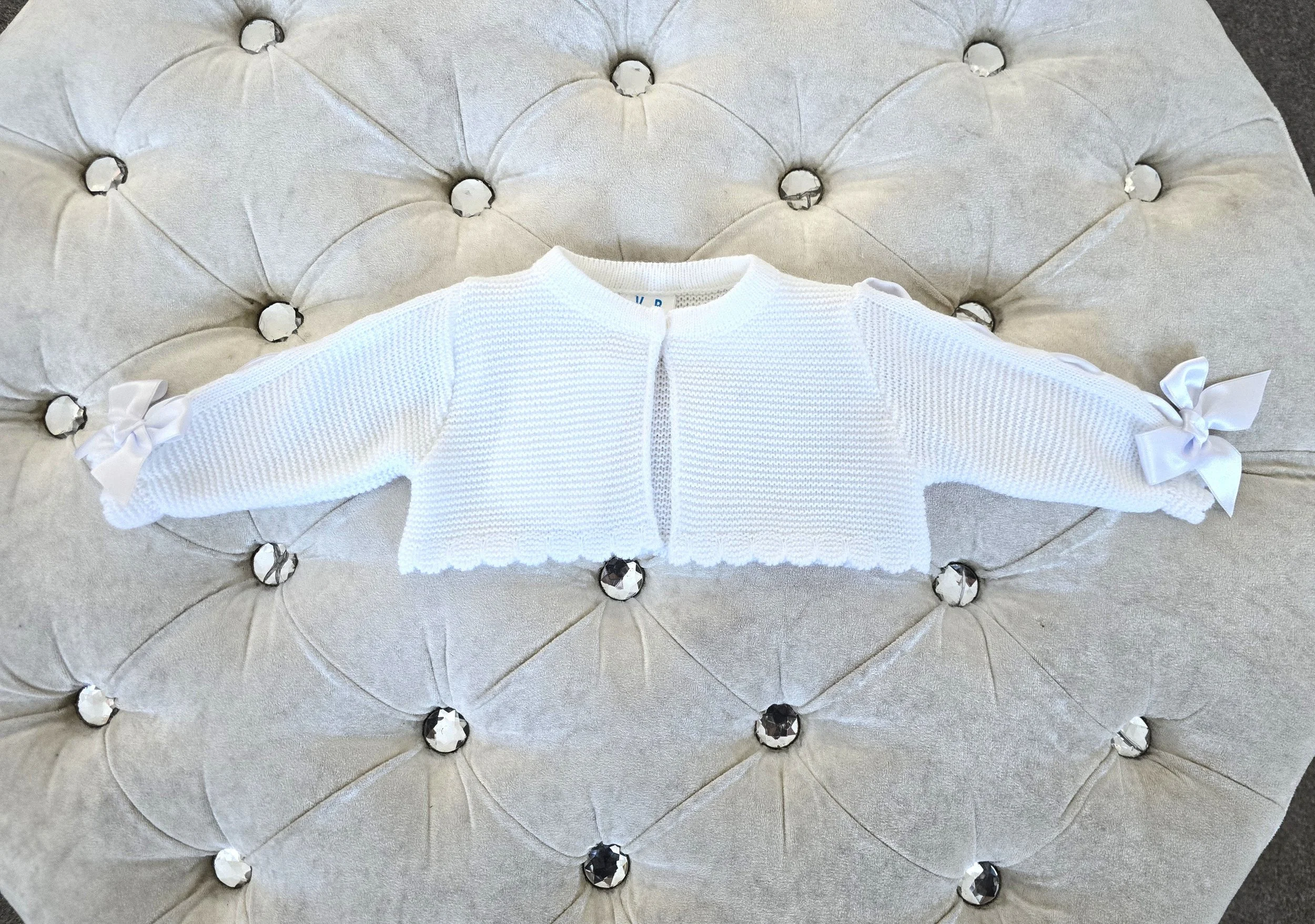 White Baby Cardigan with Bows