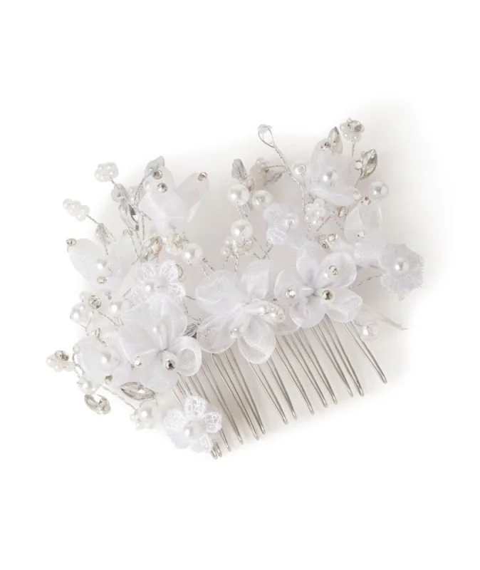 Hair Grip With Flowers,Beads,Pearls and Sparkles