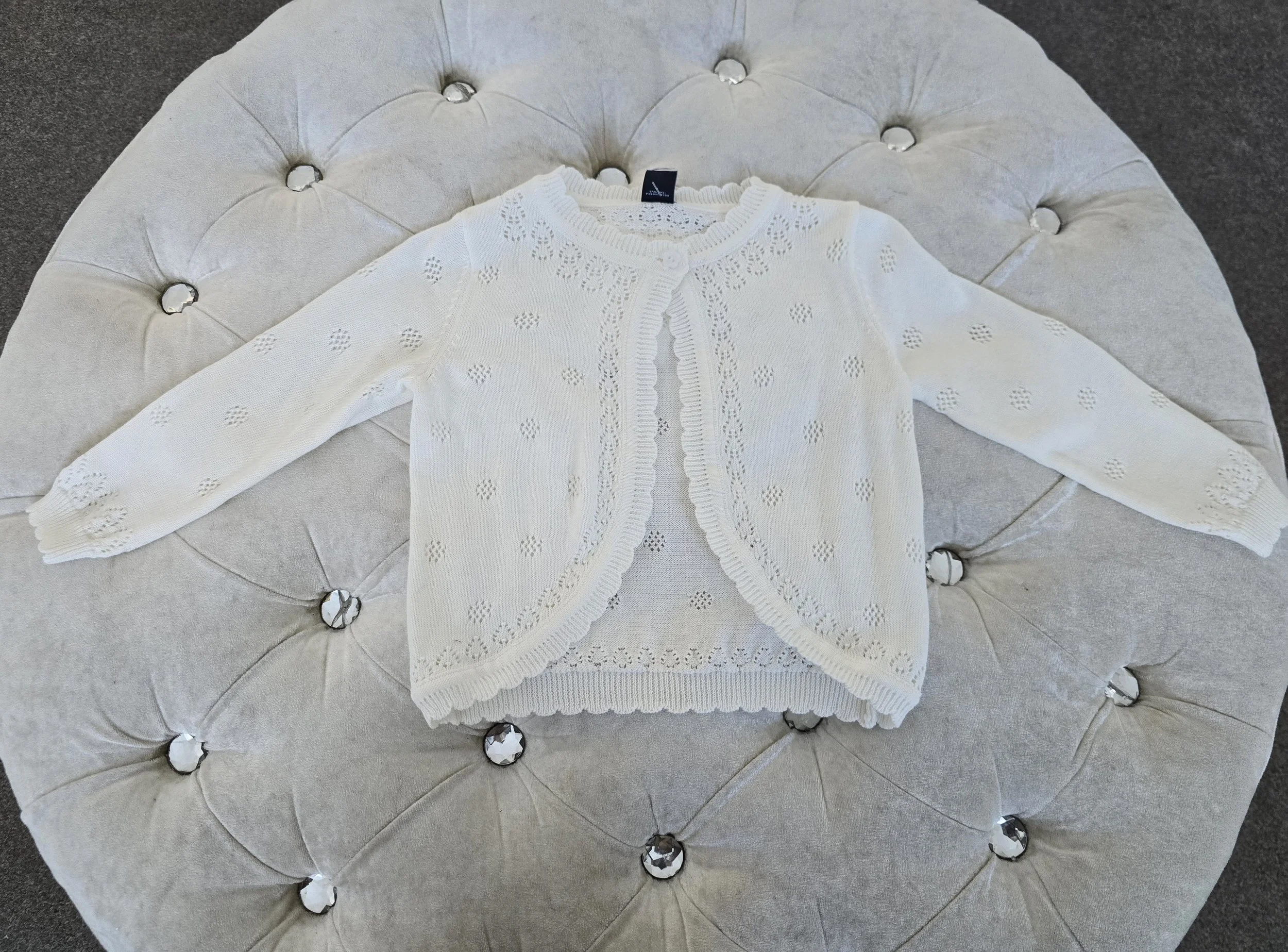 Ivory Cardigan with Design