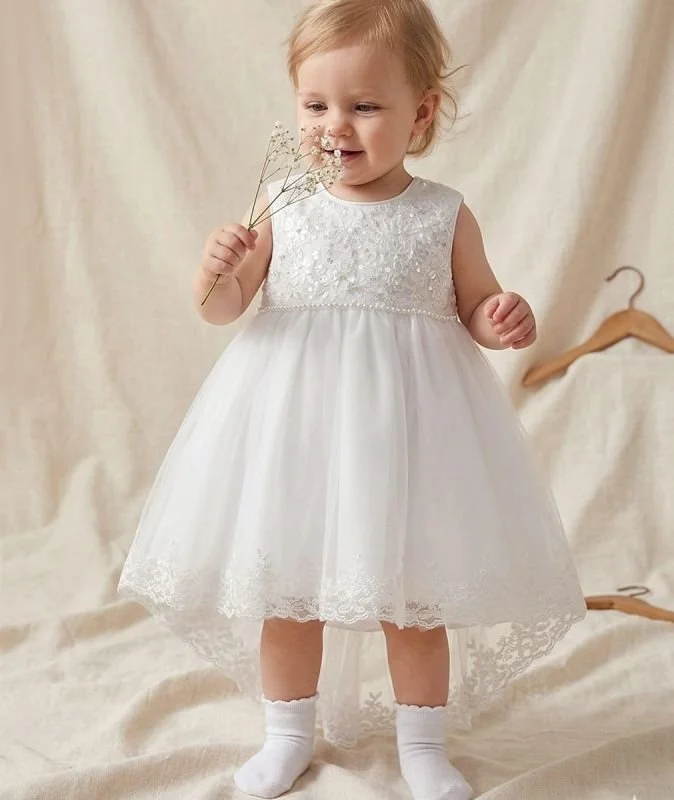 Khloe Trail Dress - White -3 Colours Available