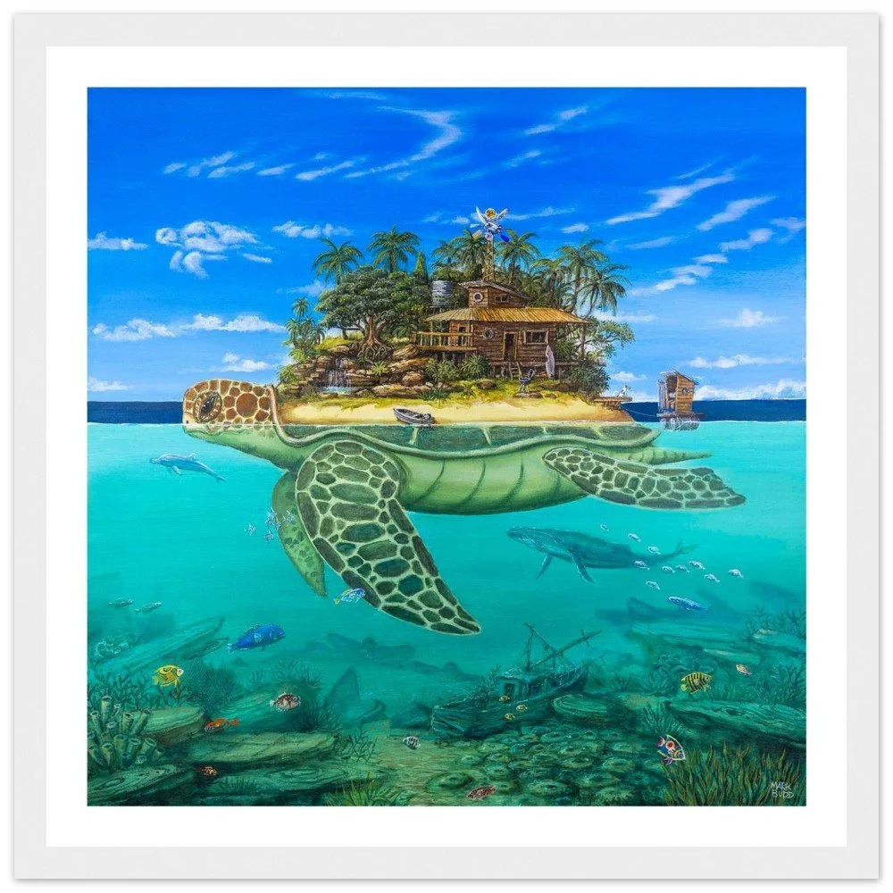 Turtle Nomad - Premium Matte Paper Wooden Framed Poster