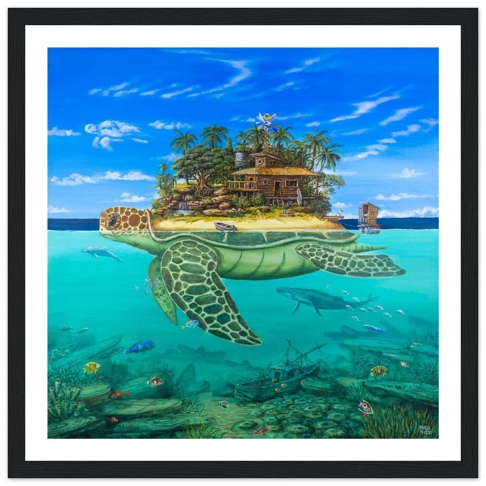 Turtle Nomad - Premium Matte Paper Wooden Framed Poster