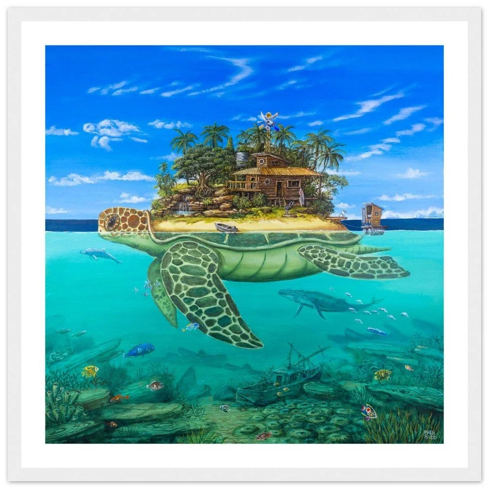 Turtle Nomad - Premium Matte Paper Wooden Framed Poster