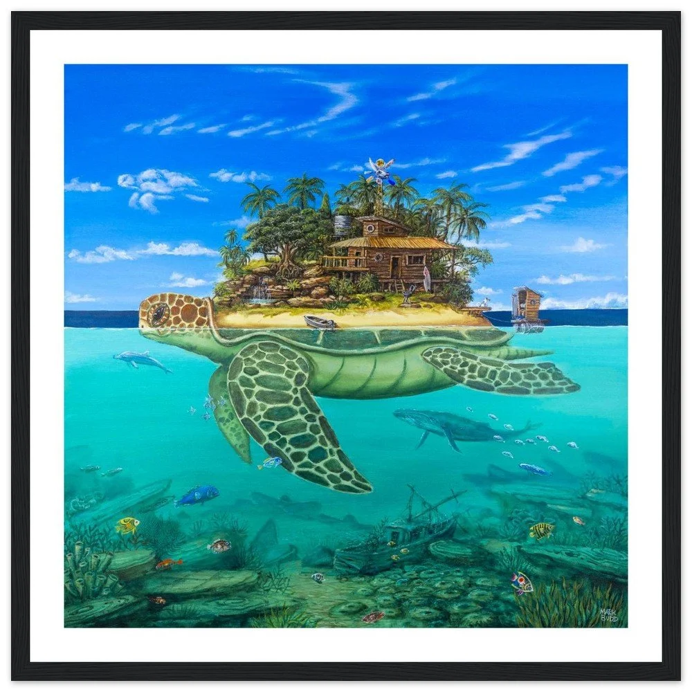 Turtle Nomad - Premium Matte Paper Wooden Framed Poster