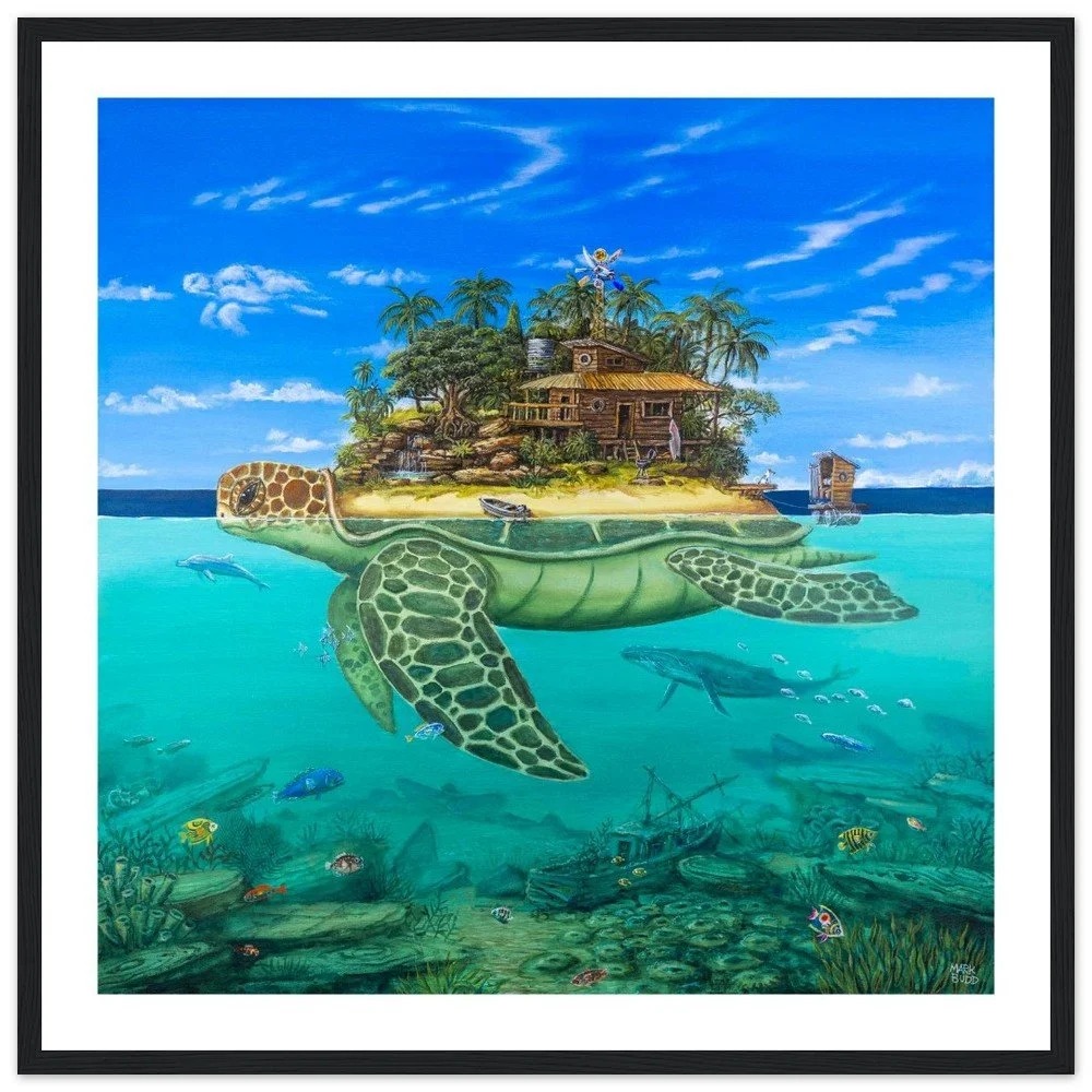 Turtle Nomad - Premium Matte Paper Wooden Framed Poster