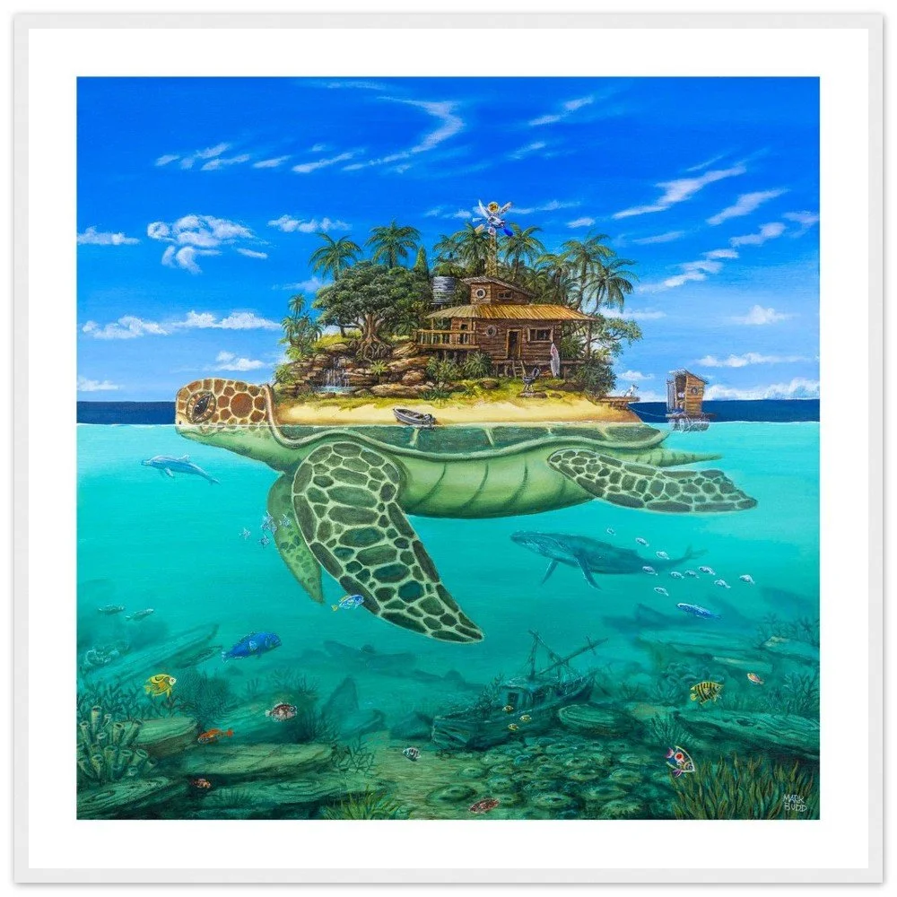 Turtle Nomad - Premium Matte Paper Wooden Framed Poster