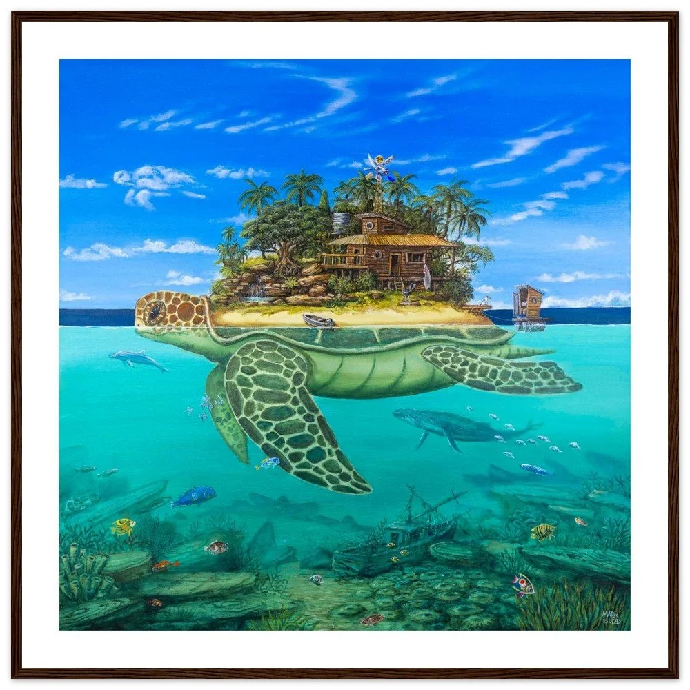 Turtle Nomad - Premium Matte Paper Wooden Framed Poster