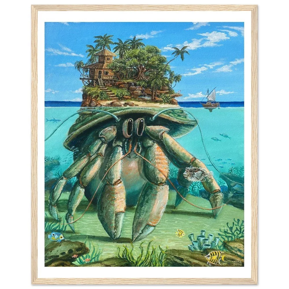 Wandering Isle - Premium Matte Paper Wooden Framed Poster 40x50 cm / 16x20″