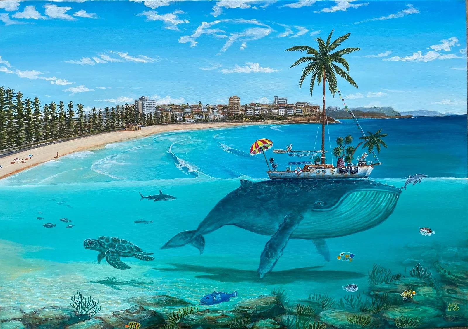 Arty’s Adventures: Arty and the Whale (50cm x 70cm)