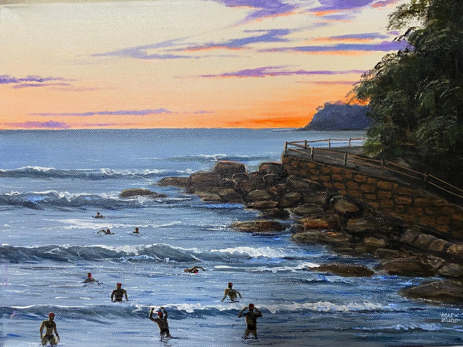 Bold & Beautiful Morning – Manly Beach Sunrise Painting | 40 × 30 cm
