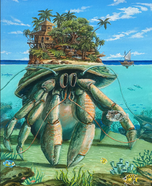 The Wandering Isle - Fine Art Poster 40x50 cm