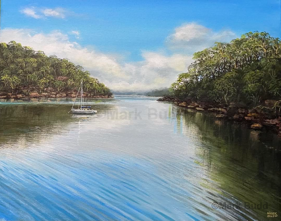 Misty morning over the water at Cowan Creek by Mark Budd