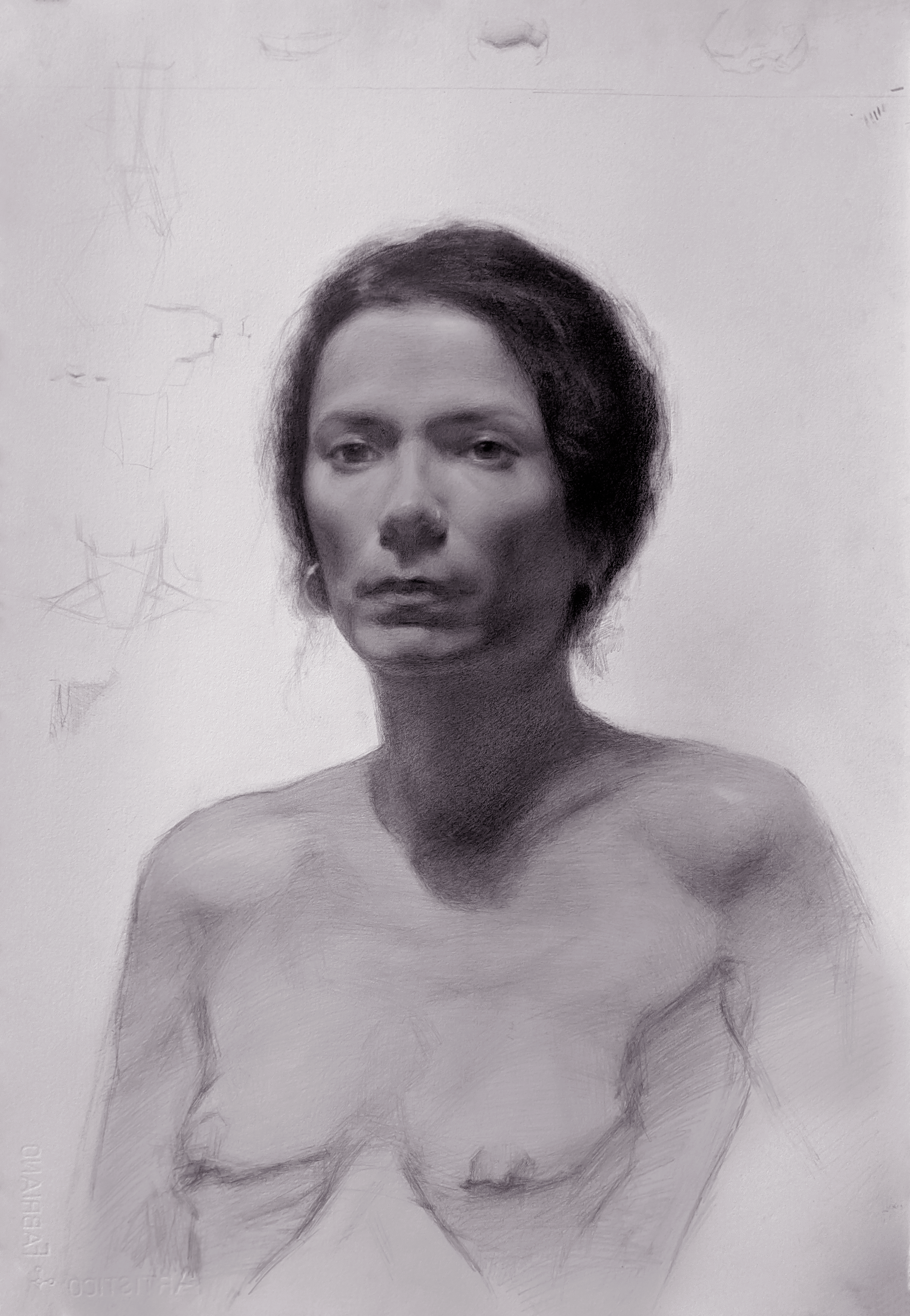  ACADEMIC DRAWING: FEMALE - LIFE POTRAIT - pencil     (Second Year) 