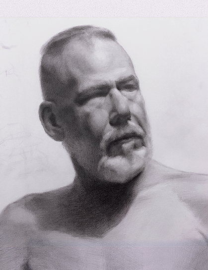  ACADEMIC DRAWING: MALE - LIFE POTRAIT - pencil     (Second Year) 