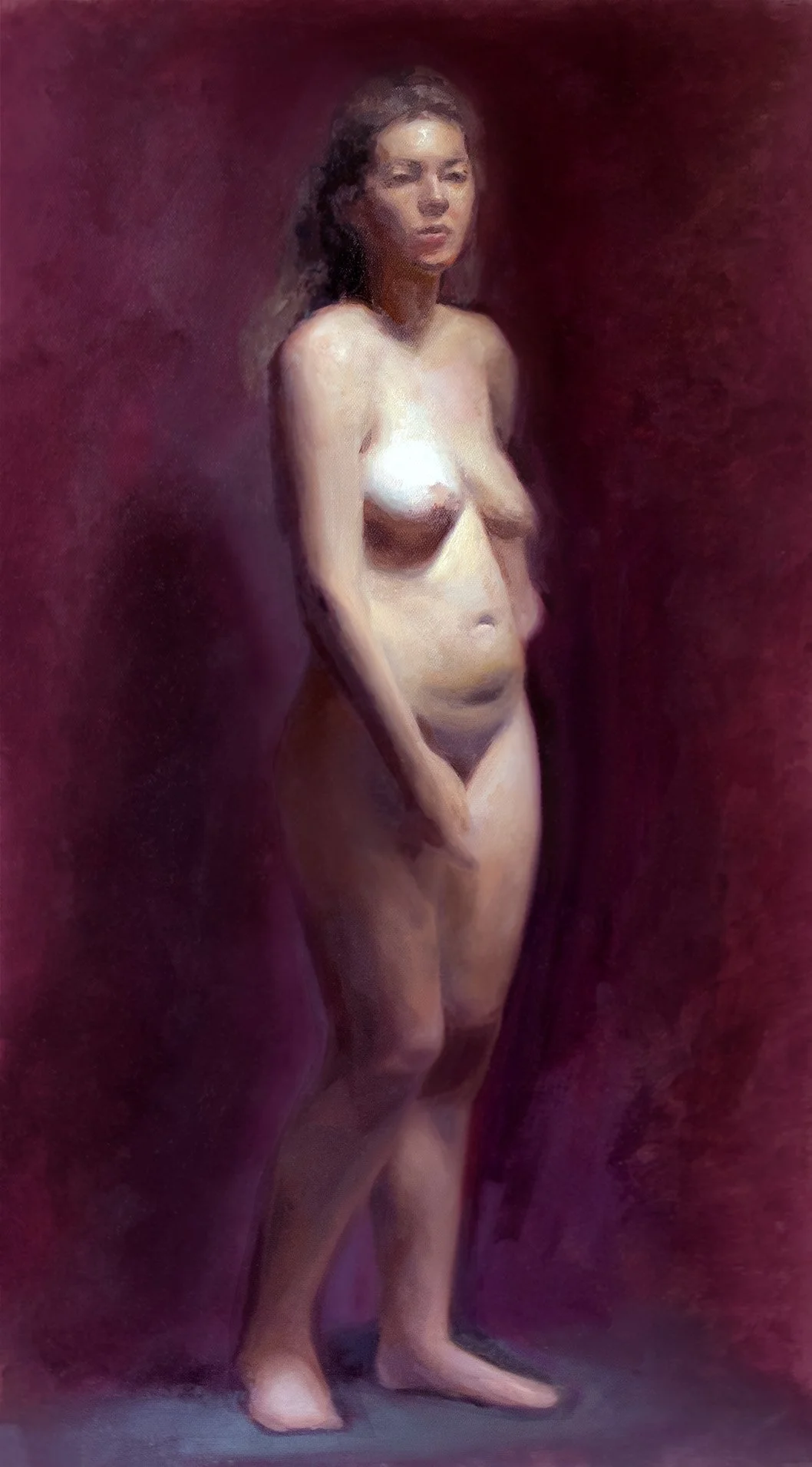  ACADEMIC PAINTING: FEMALE - LIFE LONG POSE  -  OIL     (Second Year) 