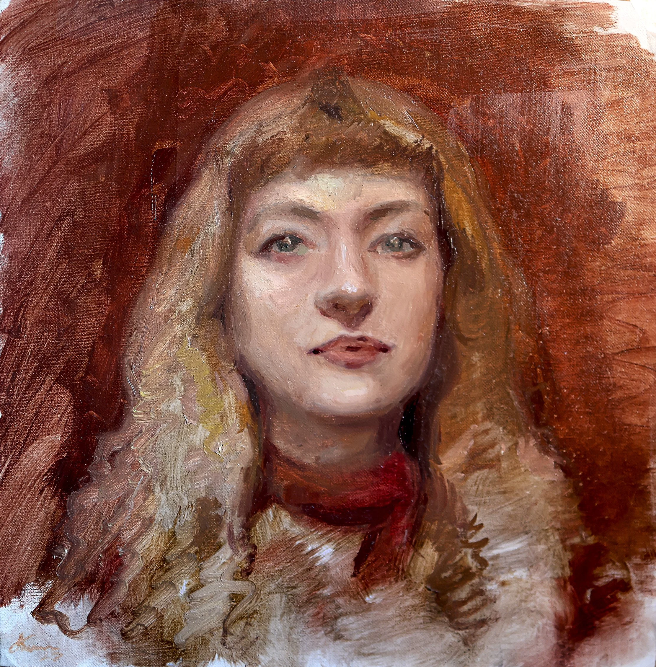  LIFE POTRAIT OF MARLENE  -  OIL     (2024) 