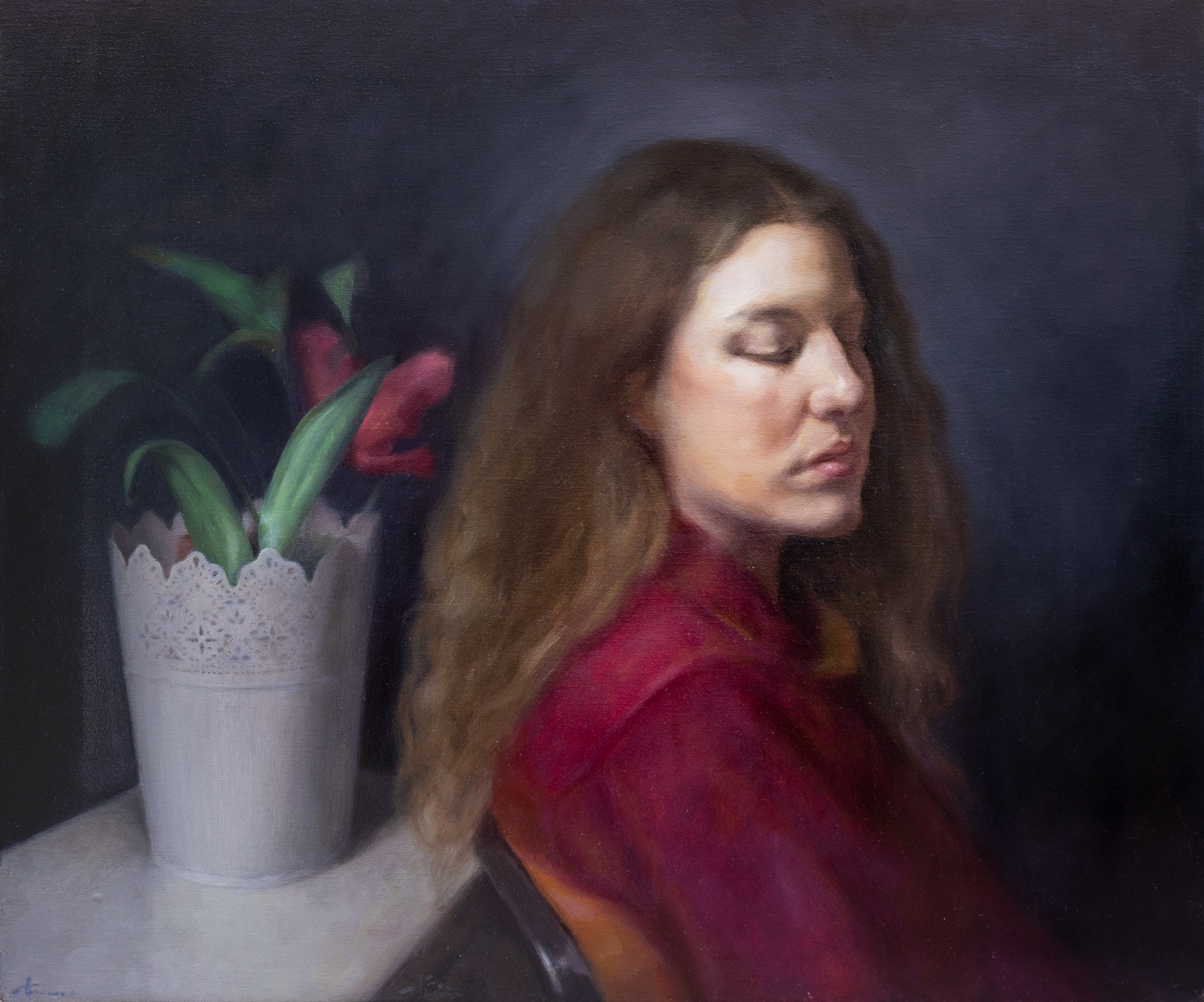  LIFE POTRAIT OF MARLENE -  -  OIL     (2024) 