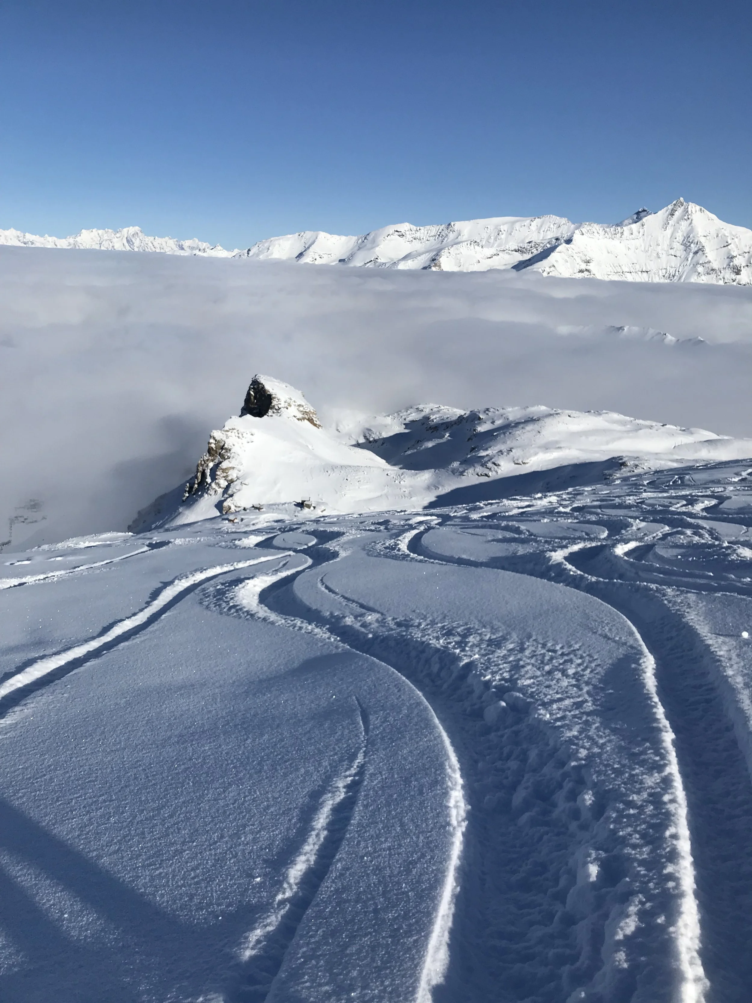 Snowboard off piste Tignes, Val D'Isere, Les Arcs