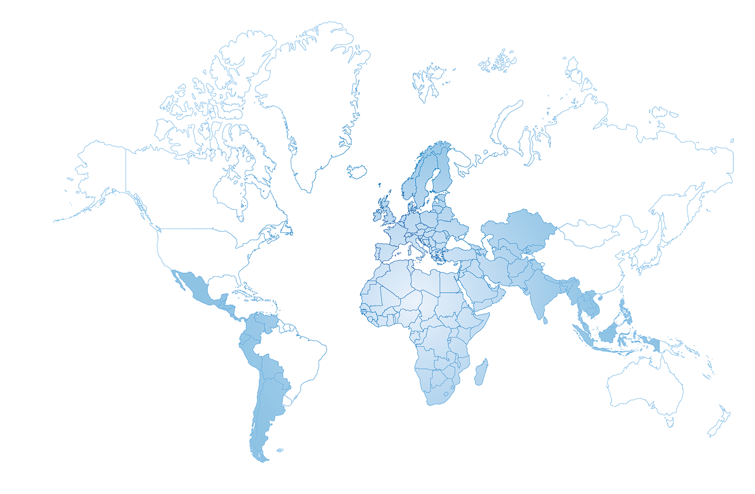 Map of Europe, Africa, and parts of the Middle East with the country of South Sudan highlighted in pink.