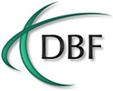 DBF logo with stylized green swoosh design.