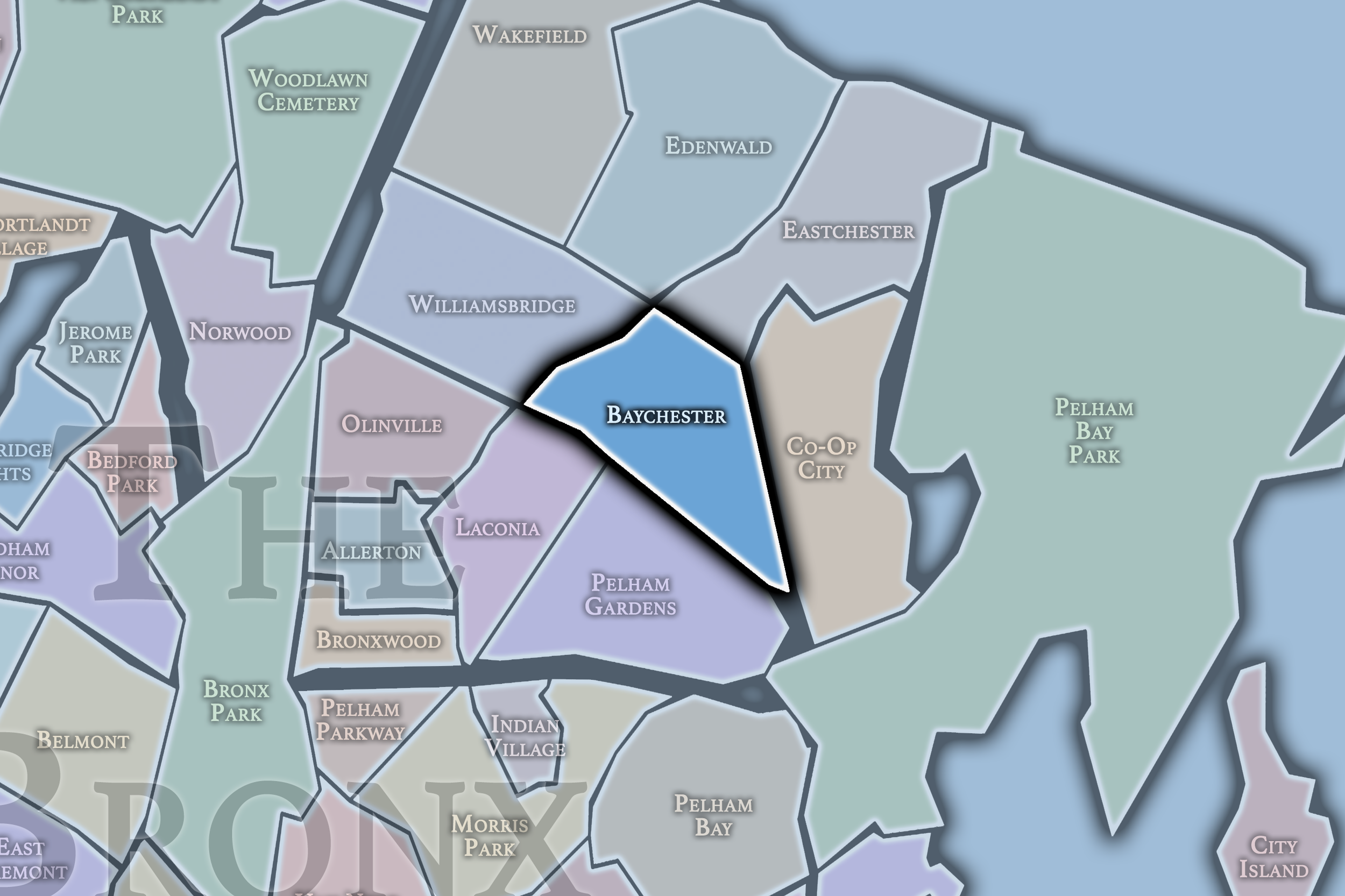 Baychester Neighborhood Map.png