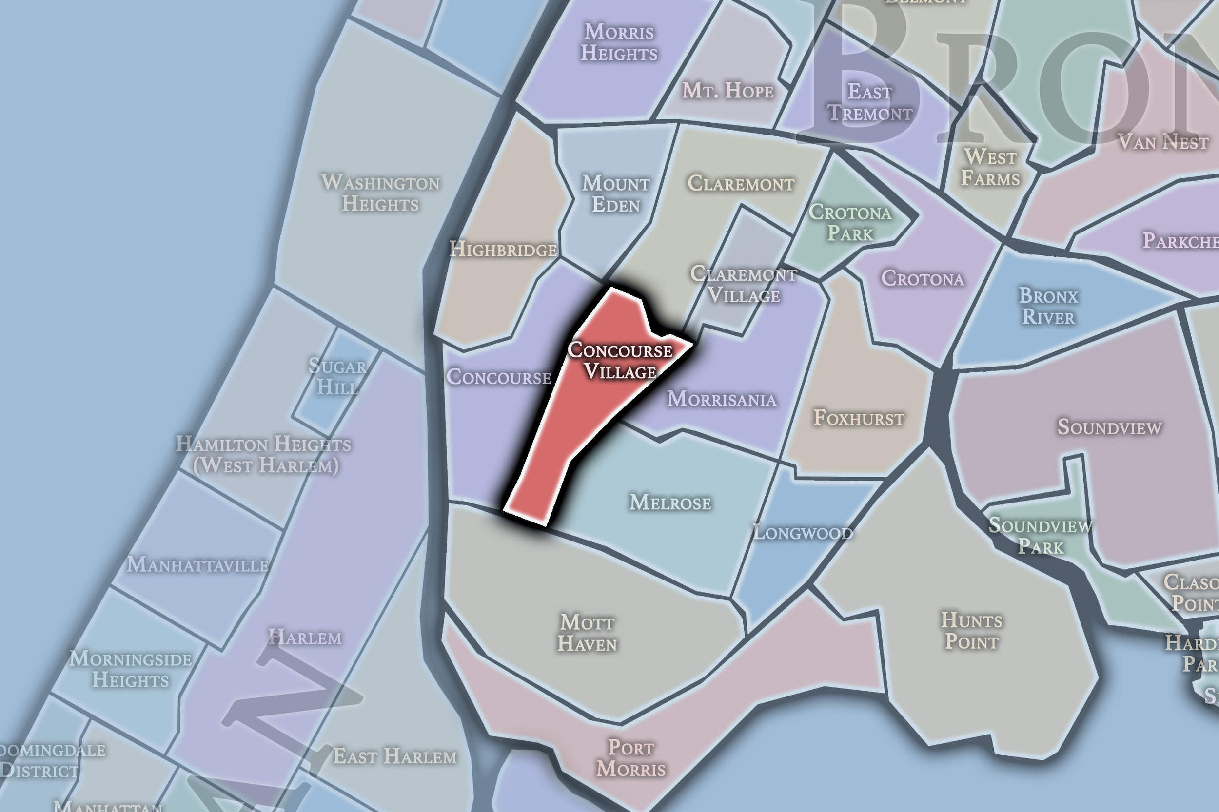 Concourse Village Neighborhood Map.png