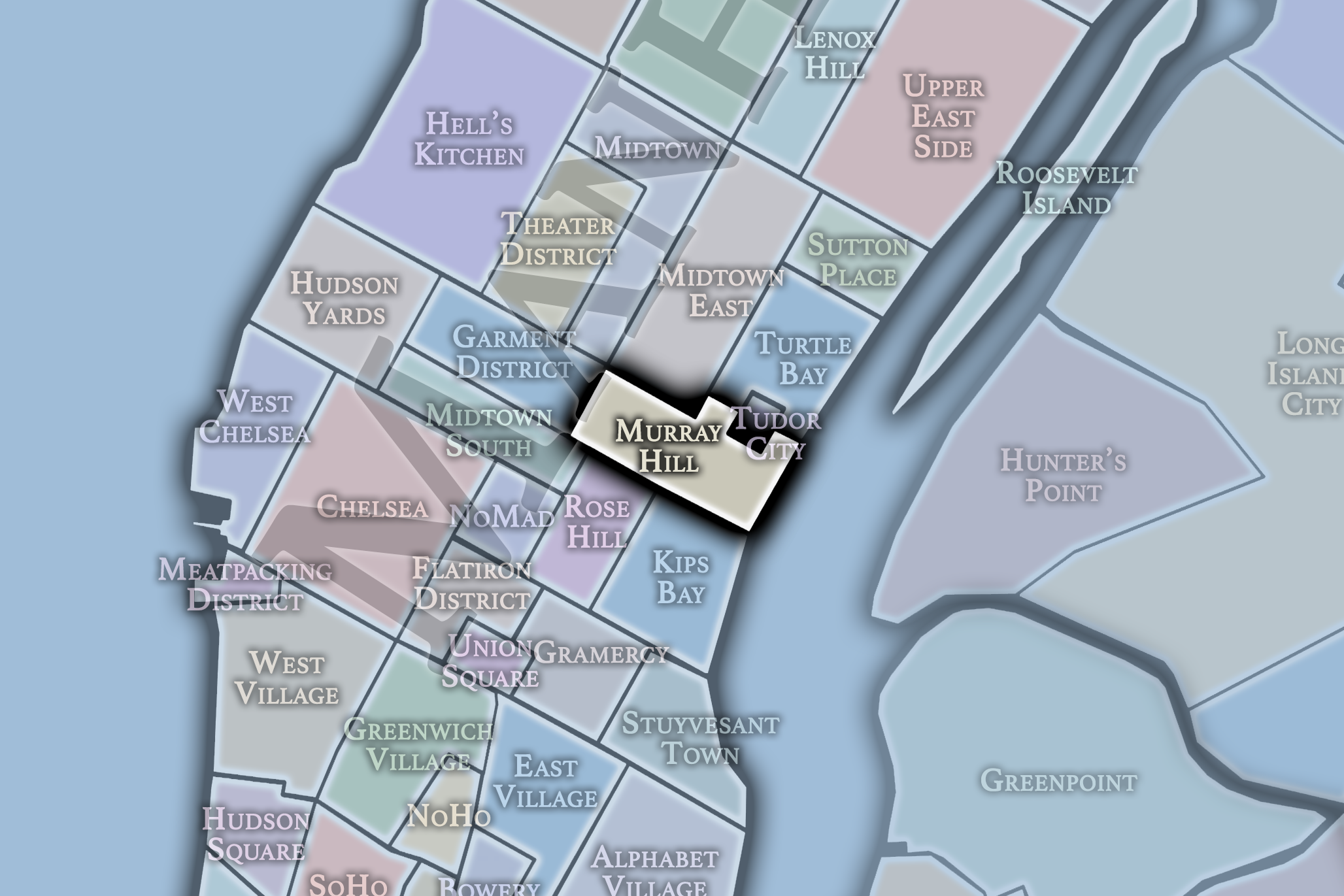 Murray Hill Manhattan Neighborhood Map.png