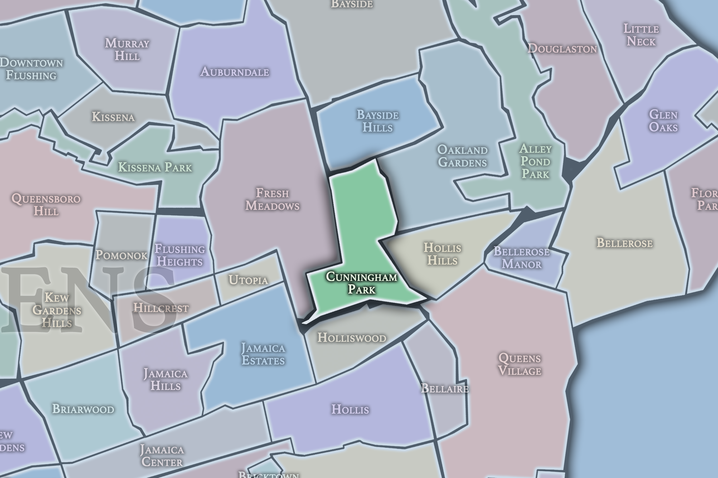 Cunningham Park Neighborhood Map.png