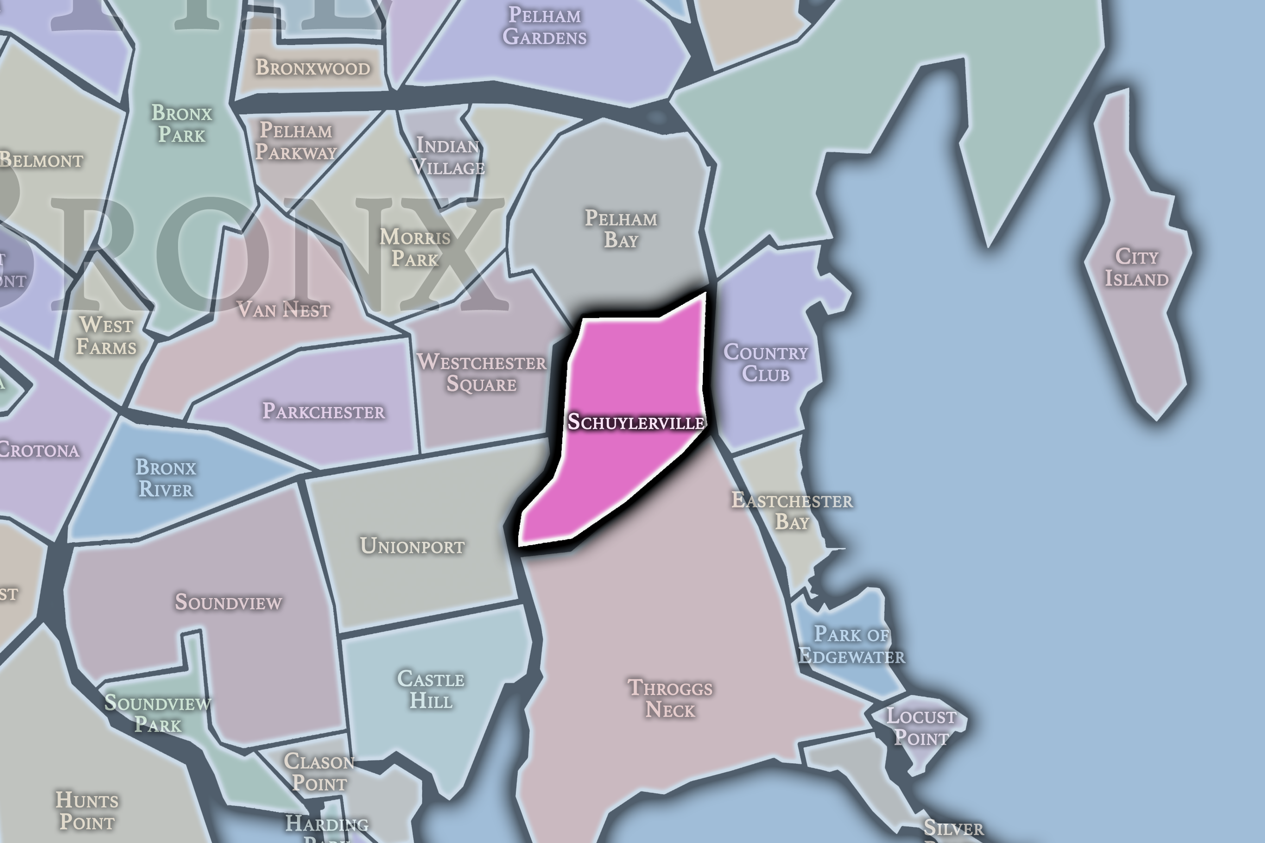 Schuylerville Neighborhood Map.png