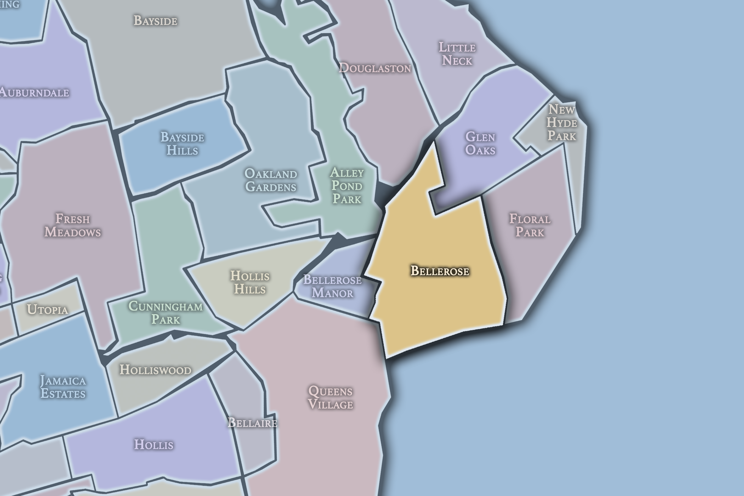 Bellerose Neighborhood Map.png