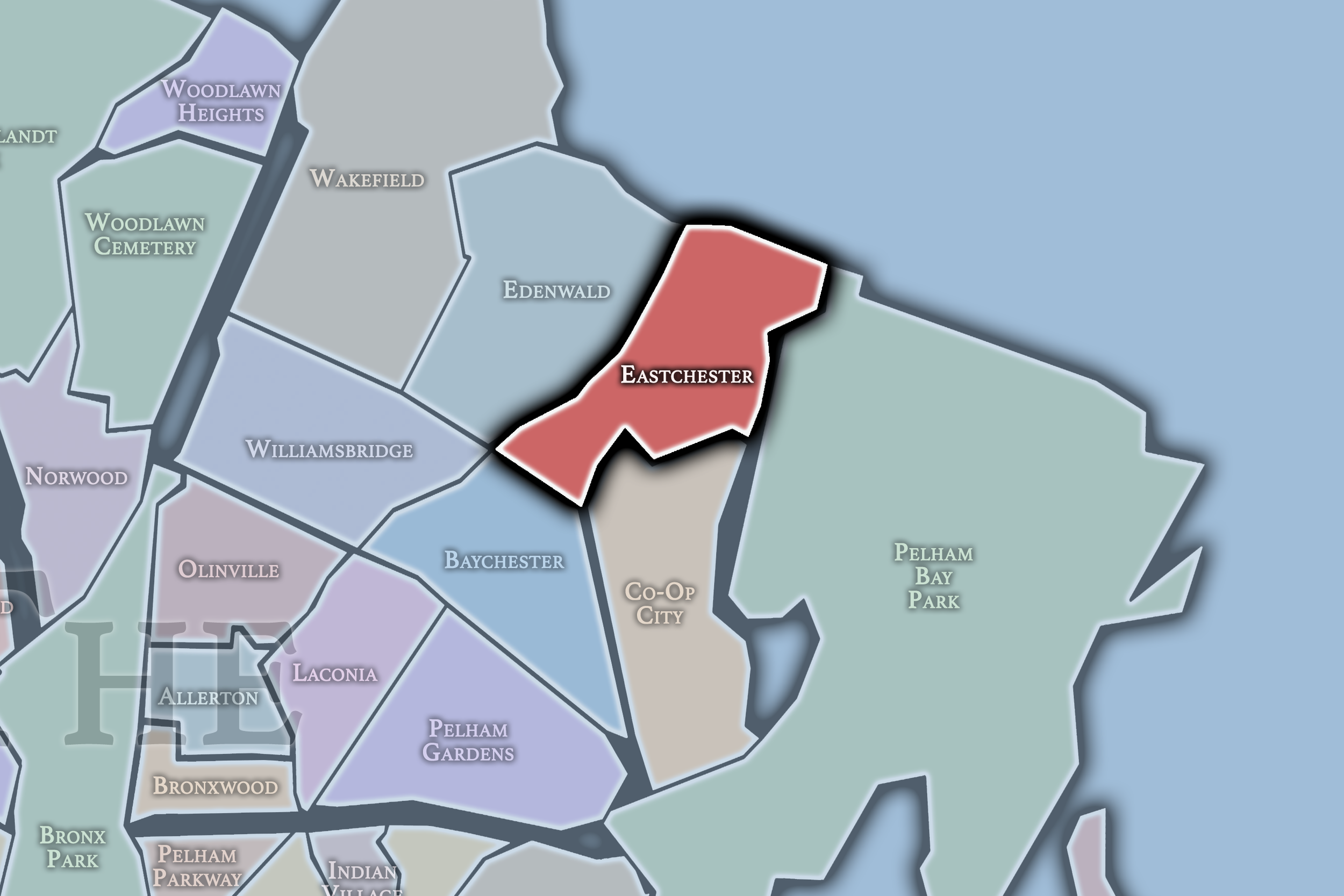Eastchester Neighborhood Map.png