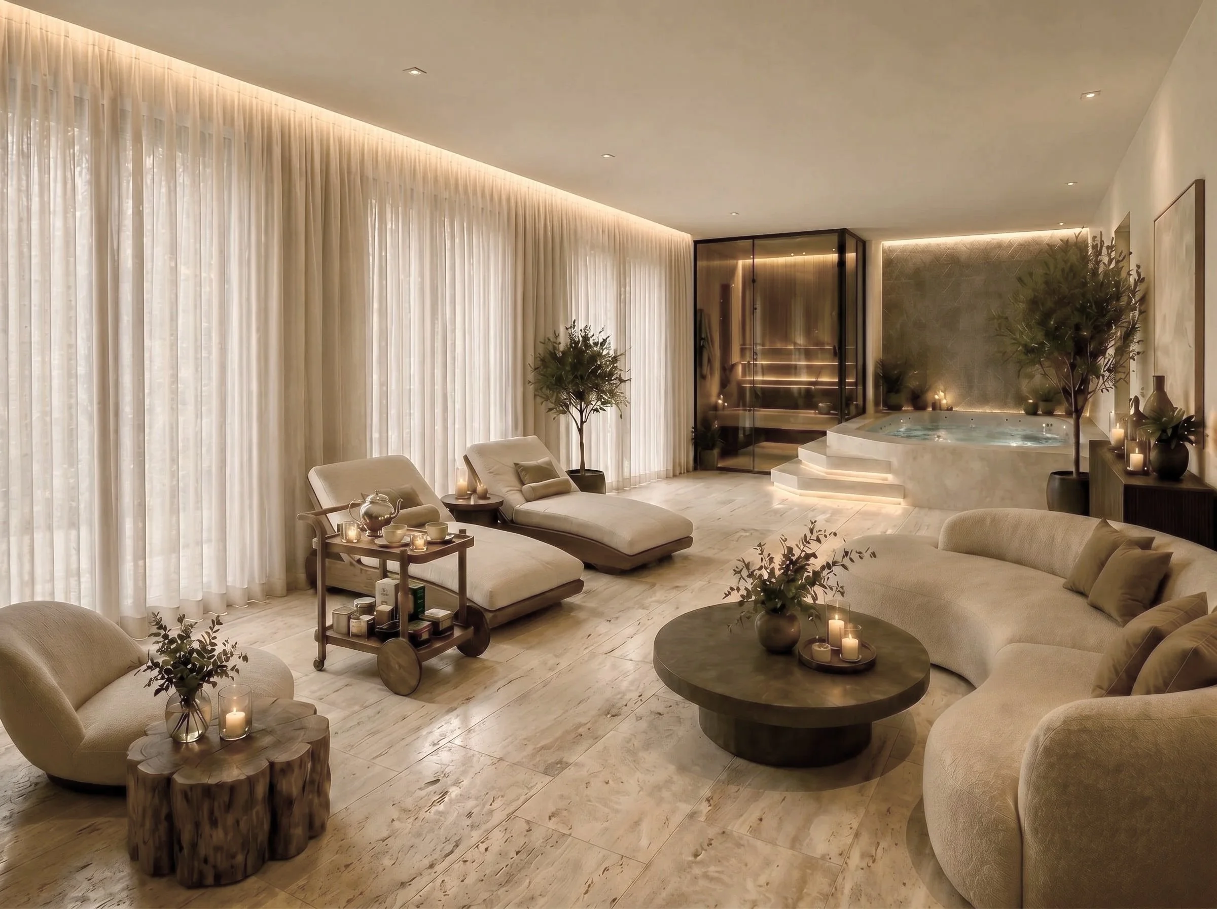 Gartenraum als privater Spa-Bereich