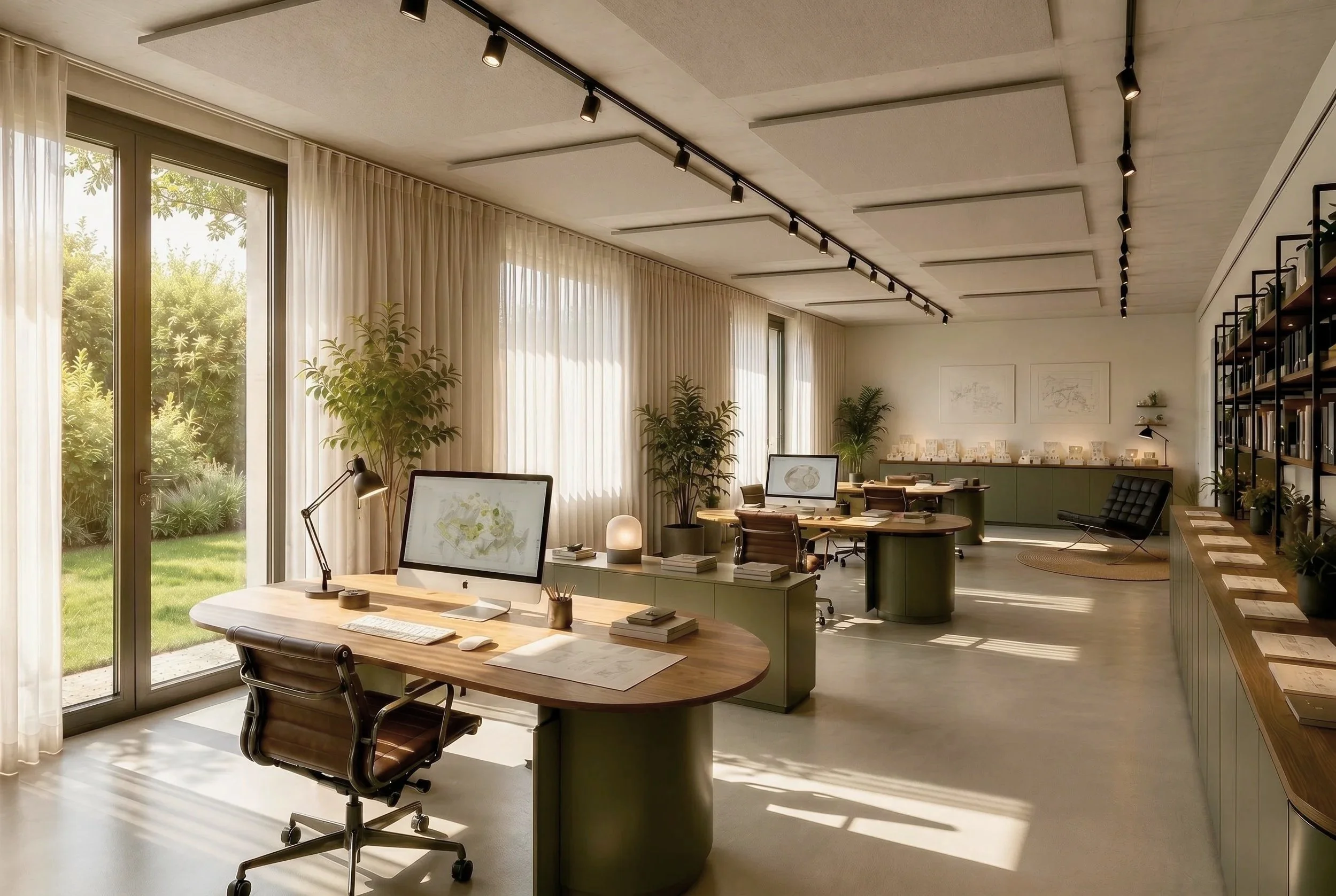 Gartenraum als Büro