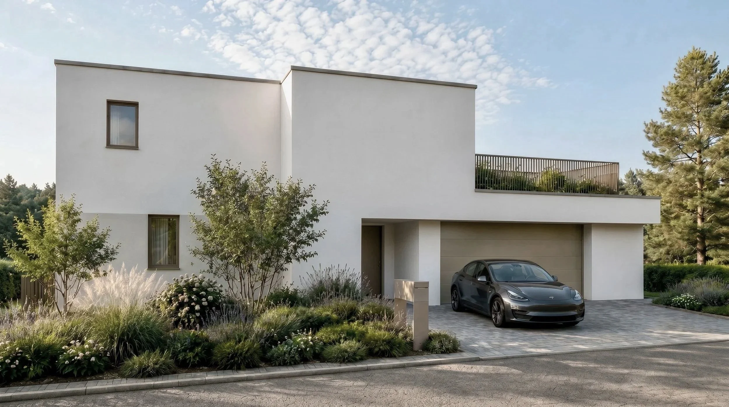Eingang aussen, Doppelgarage, Abstellplatz