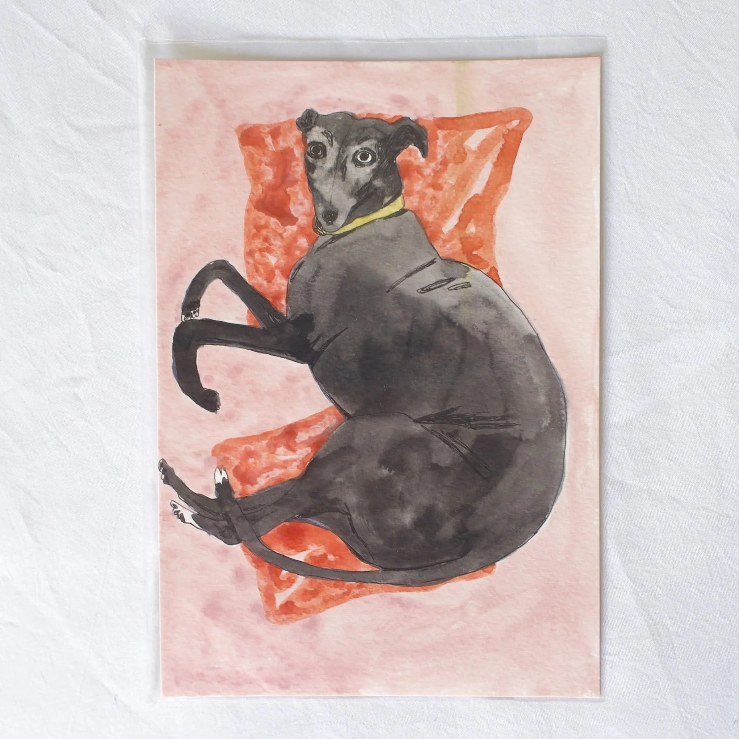 Whippet 3 Original Painting