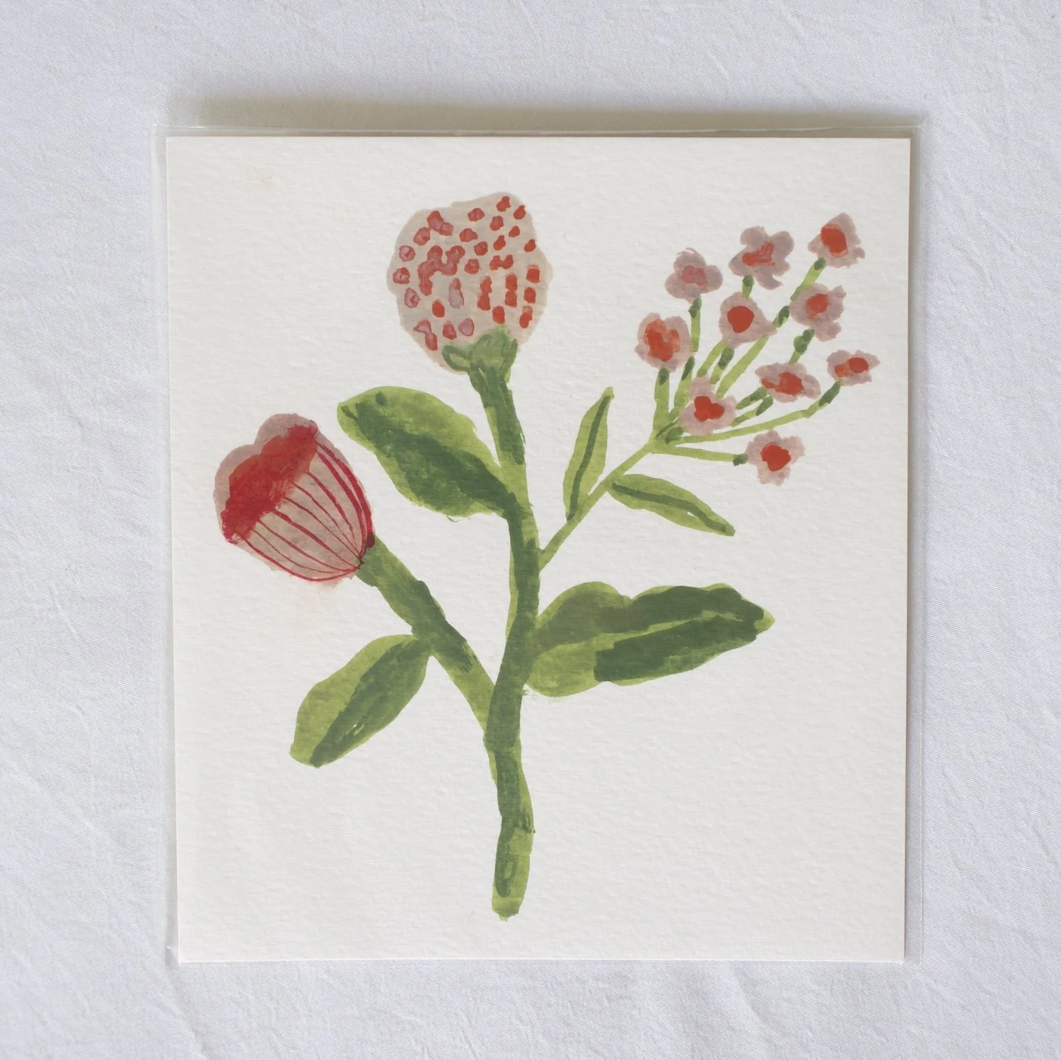 Pink Flowers Original Painting