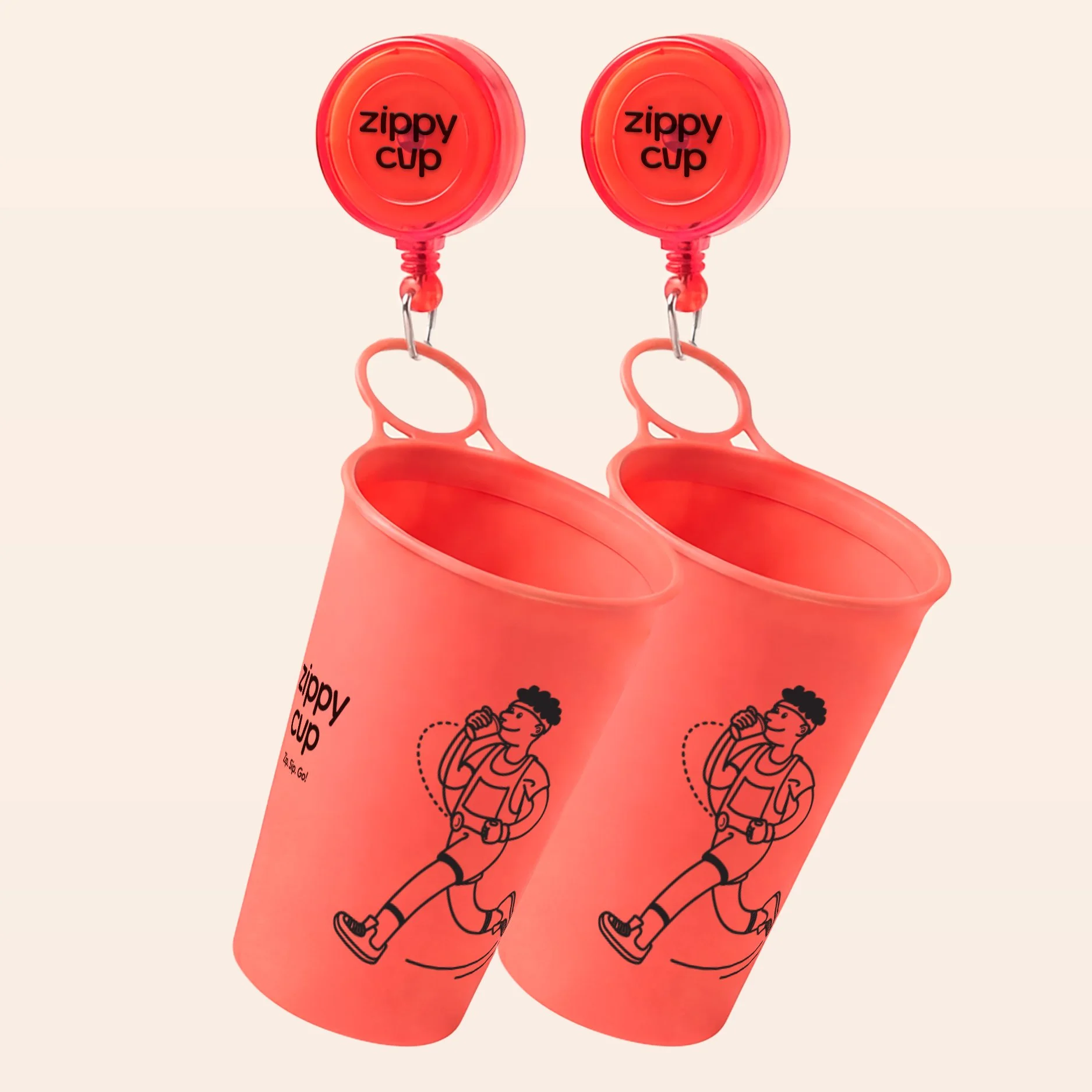 Blaze Orange Zippy Cups (2 pack)