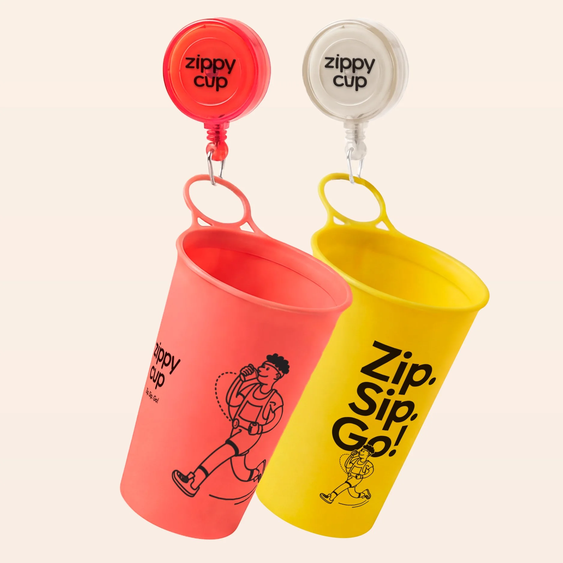 Blaze Orange + Lighting Yellow Zippy Cups (2 pack)